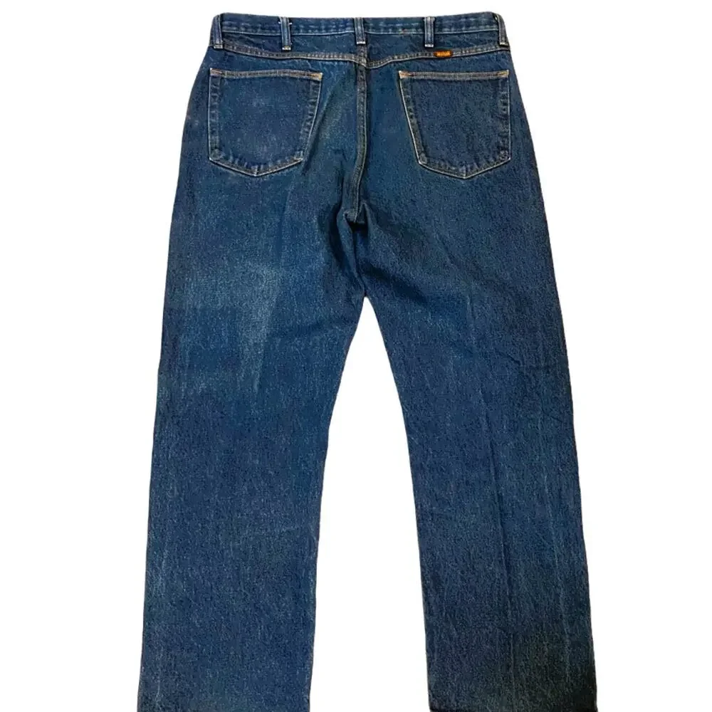 RUSTLER Mens Denim Blue Jeans ~ 38 x 30 ~ by Wrangler
